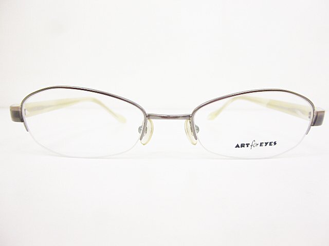 ∞ MUNIC EYEWEAR ミュニックアイウェア 眼鏡 メガネフレーム ART for EYES AE80 50□19 メタル ナイロール グレー ホワイト □H8