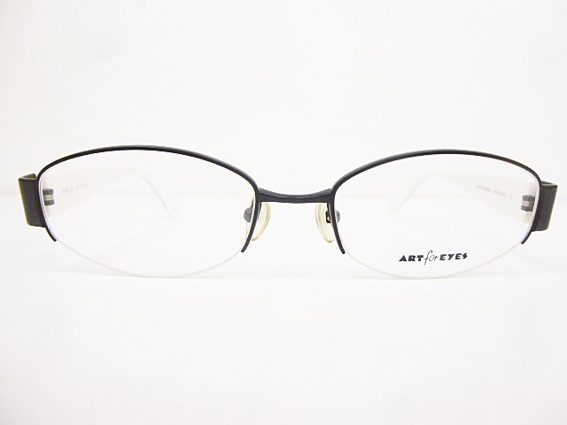 ∞ MUNIC EYEWEAR ミュニックアイウェア 眼鏡 メガネフレーム ART for EYES AE82 52□18 メタル ナイロール ブラック ホワイト □H8