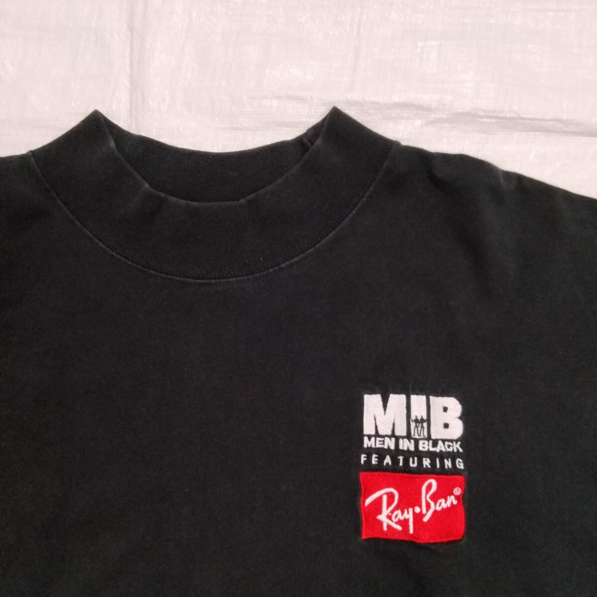 1997 Men In Black MIB x Ray-Ban　Movie t- shirt　1997年 メンインブラック　MIB レイバン　ムービー　長袖　tシャツ　anvil black 黒　