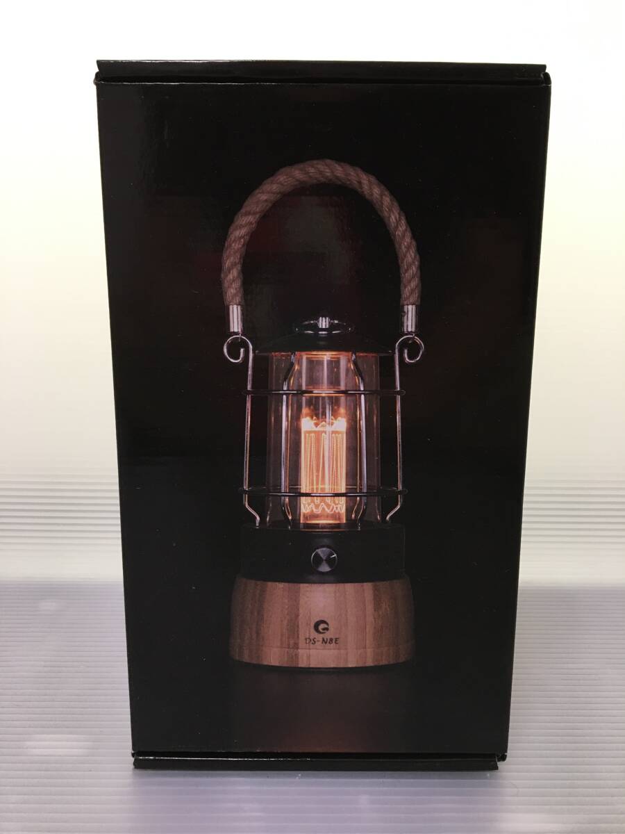 □ A212 □動作品 株式会社グッド・グッズ 充電式＆乾電池兼用 LEDランタン DS-N8E ベージュ ウッド アウトドア キャンプ 災害 防災 避難