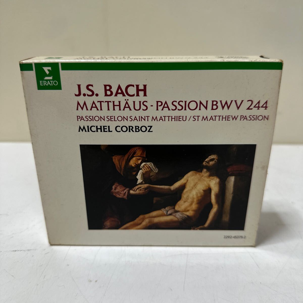 A432 J.S.BACH MATTHAUS-PASSION BWV 244 MICHEL CORBOZ ERATO CD 3枚組　2292-45375 WE 826 ZU
