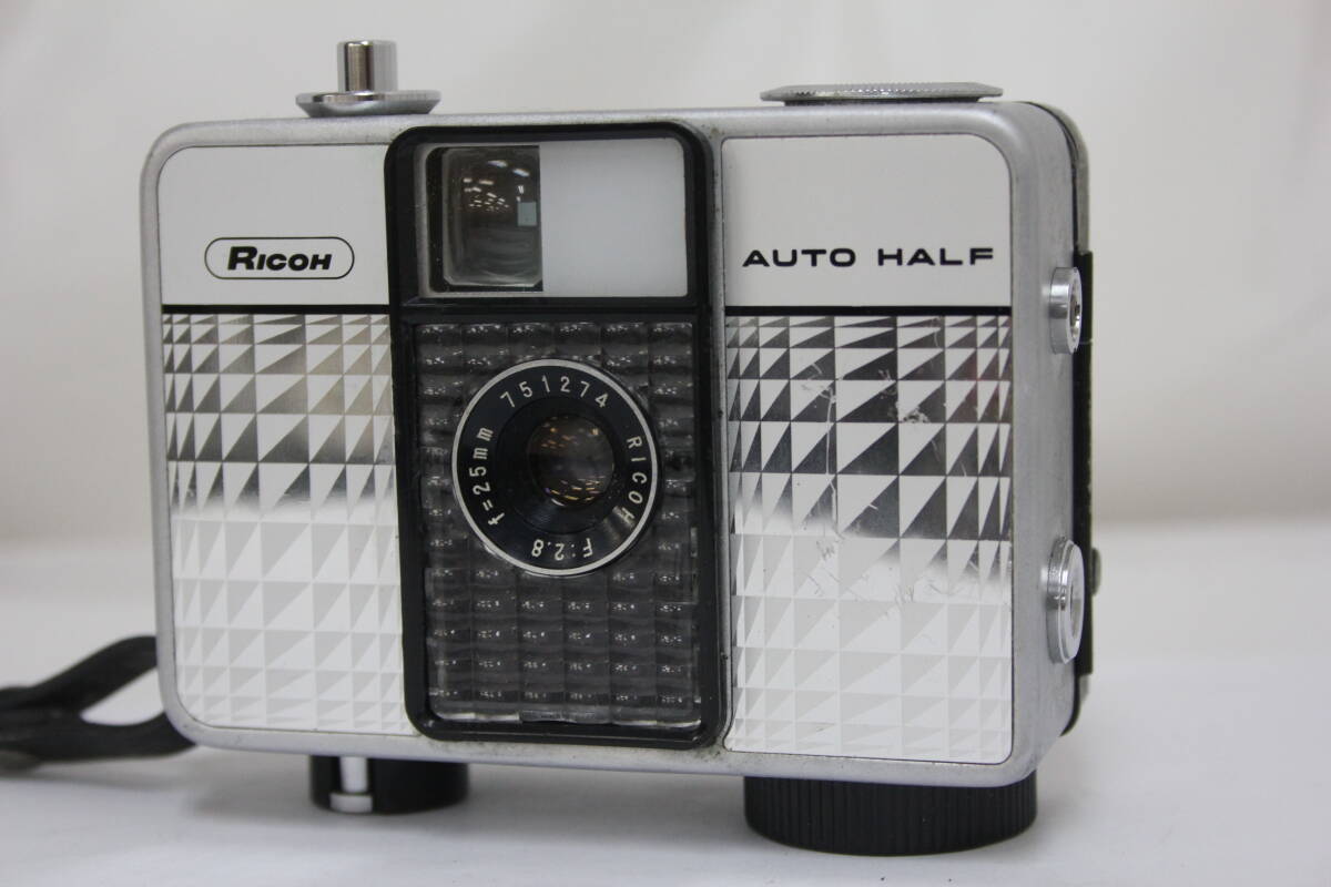 【返品保証】 リコー Ricoh Auto Half E 25mm F2.8 シルバー コンパクトカメラ v6132