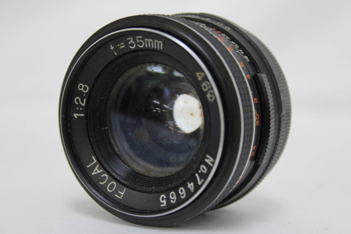 【訳あり品】 FOCAL 35mm F2.8 プリセット絞り M42マウント レンズ v7204