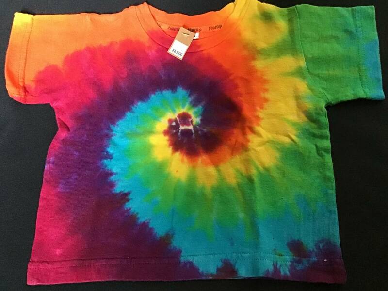 未使用 USA ハンド タイダイ デッドストック キッズ ヘンプ tシャツ tie dye サイケ Grateful Dead 当時物 フェス デッド 90s ビンテージ