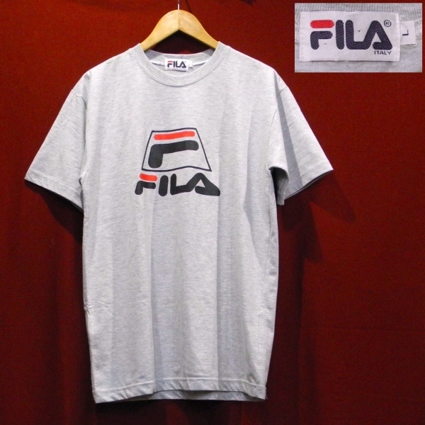 FILA ITALY フィラ 90's ロゴ Tシャツ グレー L 美品