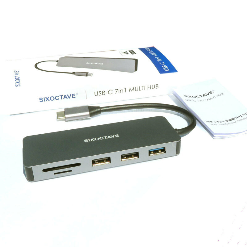 USB Type C ハブ 7in1 USB C ハブ USB3.0ポート HDMI出力 4K対応 PD給電 Micro type-c ハブ TF/SDカードリーダー マイクロ 変換 アダプタ