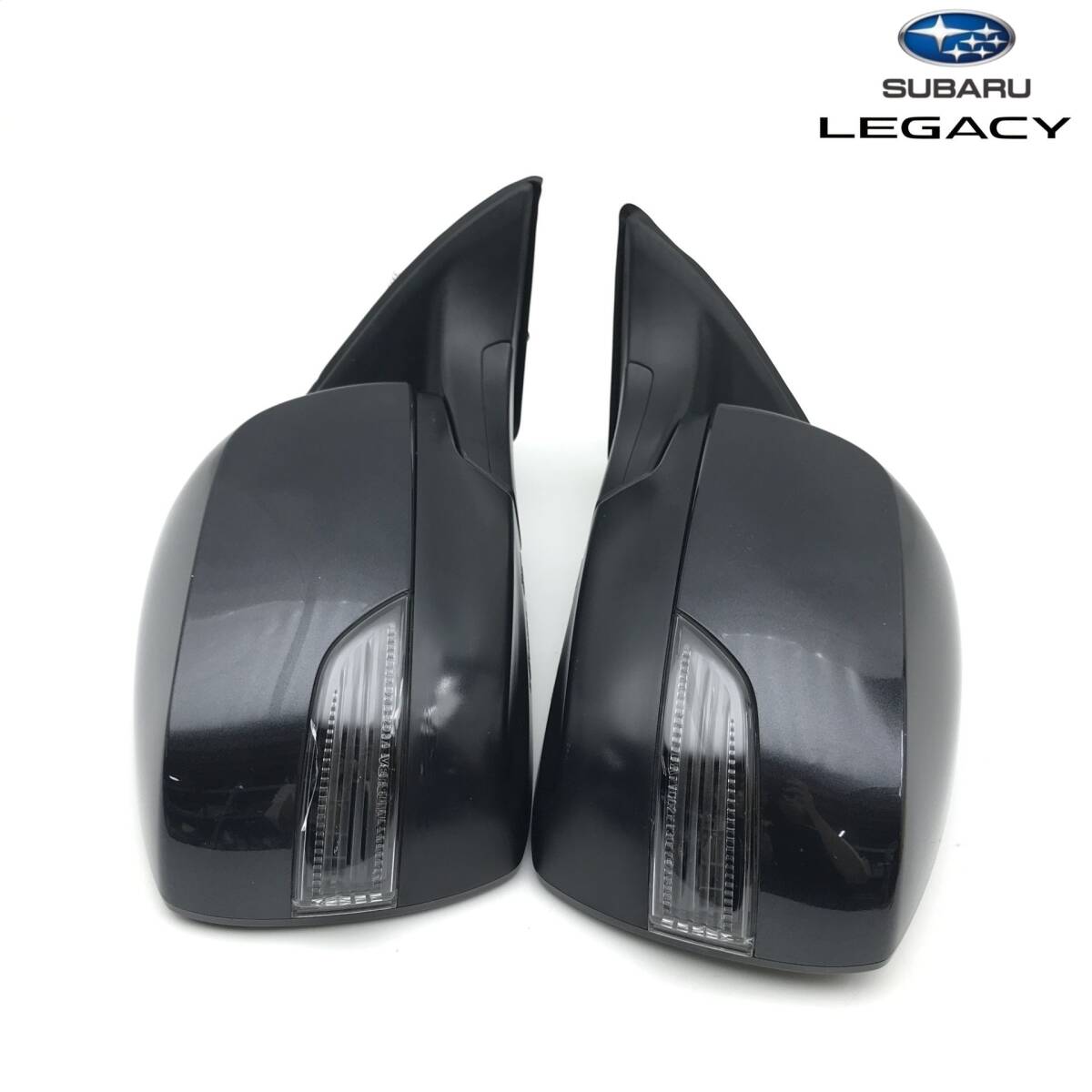 ◆動作OK!! レガシィ BRM BR9 BRG BMM BM9 BMG 後期 純正 ウインカー付 ドアミラー 左右セット カラー 61K カプラー9ピン◆