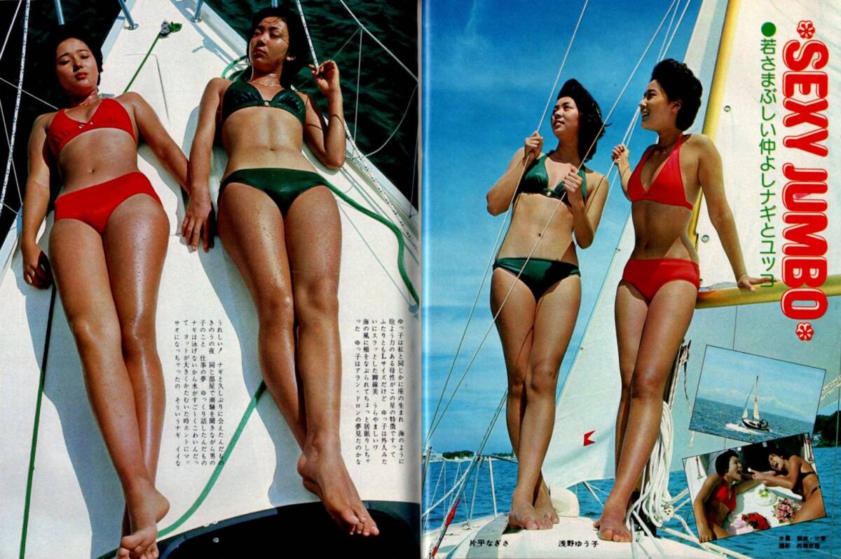 s3553 平凡 美品 1976年昭和56年 水着ビキニ 片平なぎさ 浅野ゆう子 松本ちえこ 林寛子 山口百恵 桜田淳子 岡田奈々 古手川祐子西城秀樹 