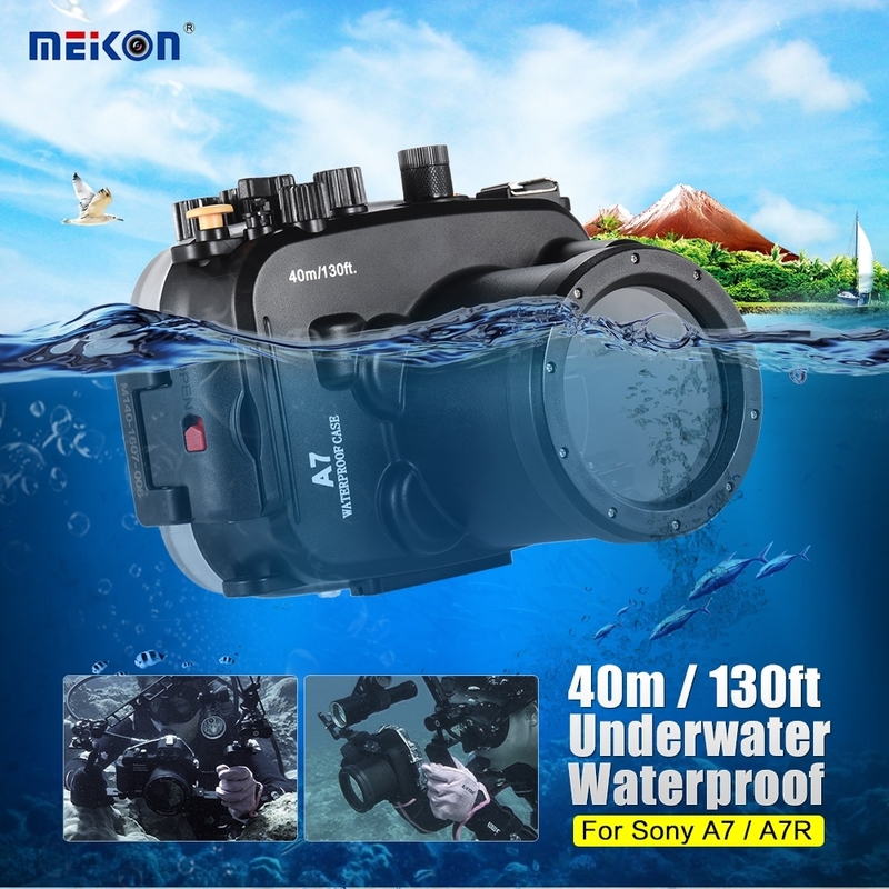 【送料無料】 MEIKON Sony A7 A7R 一眼レフ デジタルカメラ 対応 40m防水 カメラ 水中 ハウジングケース
