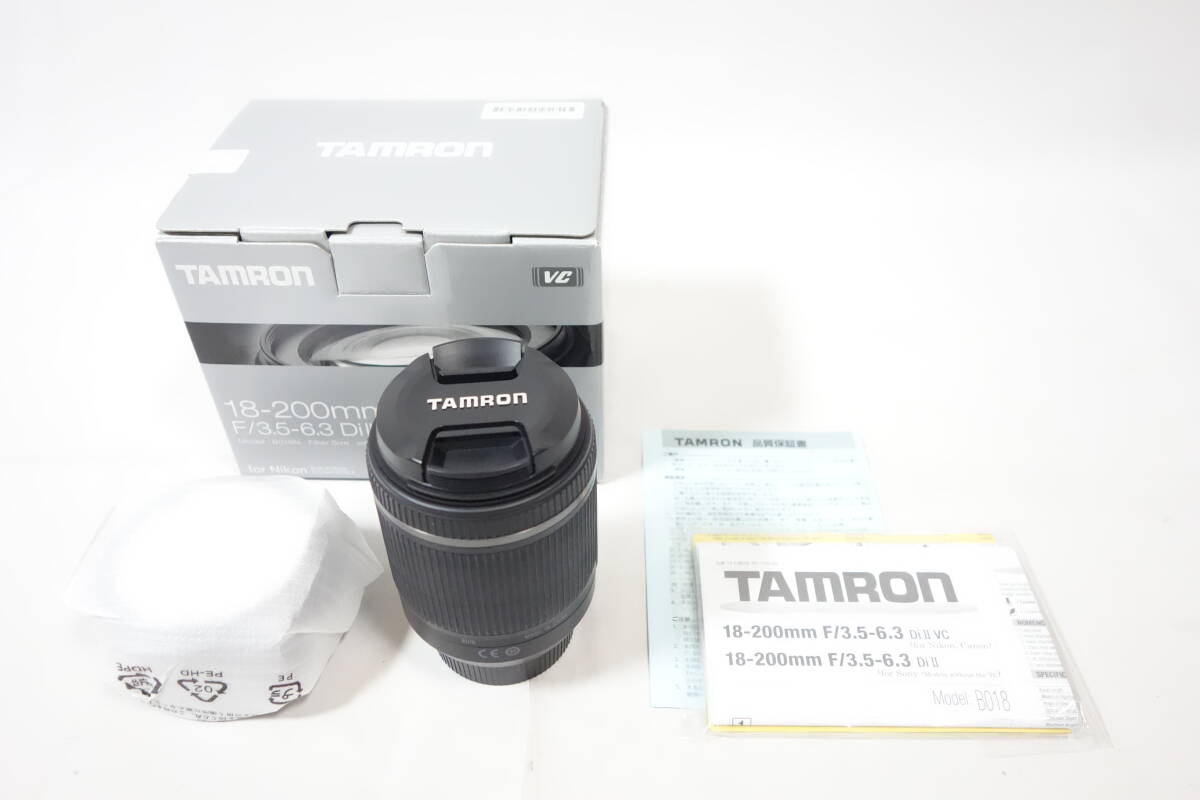 【美品】 TAMRON タムロン 18-200mm F3.5-6.3 Di II VC ニコン用 レンズ Model B018