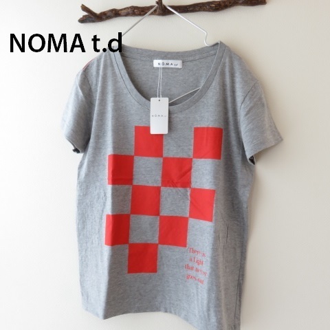 送料無料　新品　NOMA t.d ノーマティーディ Tシャツ　男女OK フラッグチェック　バイク