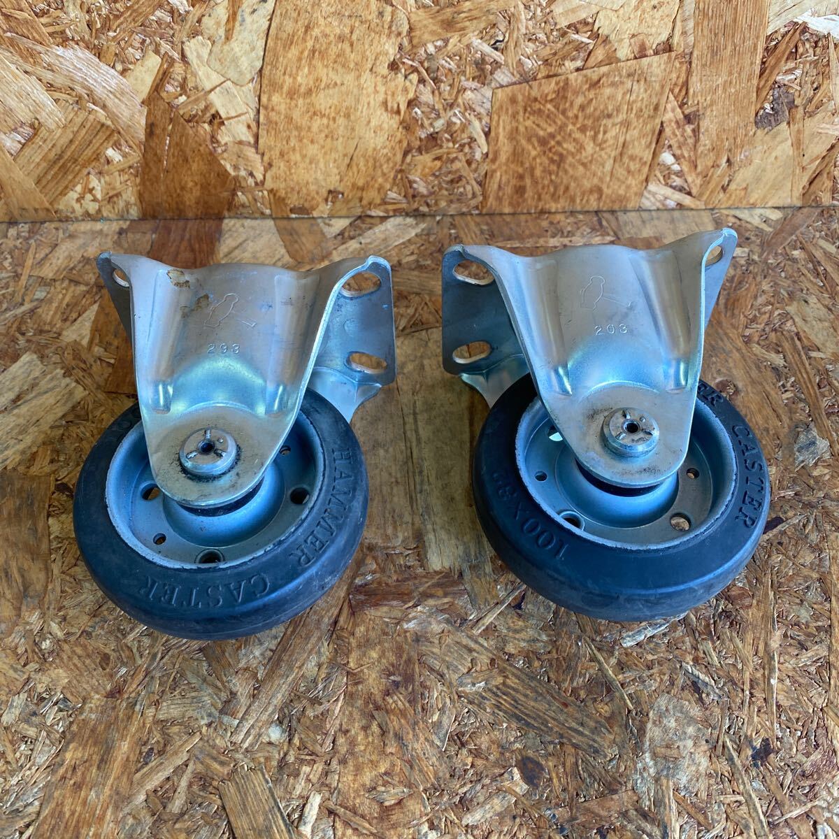 中古 hammer caster キャスター 固定 2個SET 100x32 TBDY0136-1a2