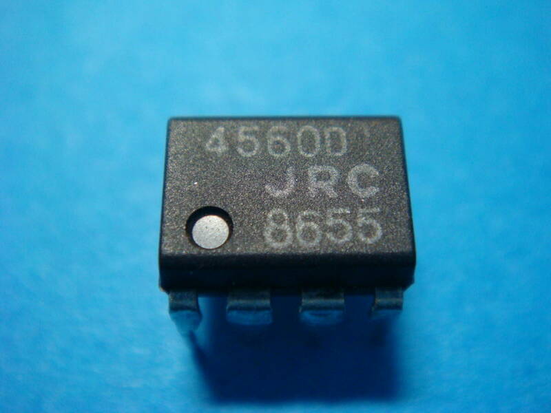 Vintage オペアンプ JRC 4560D 中古品 NJM4560D ロットNO: 8655 1988年 4558系　2回路　広帯域　高出力　エフェクター