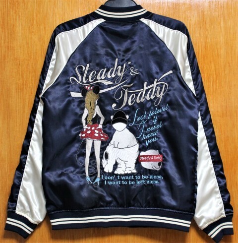 SALE！Steady＆Teddy♪(XL)40ステディー&テディー刺繍リバーシブルスカジャン