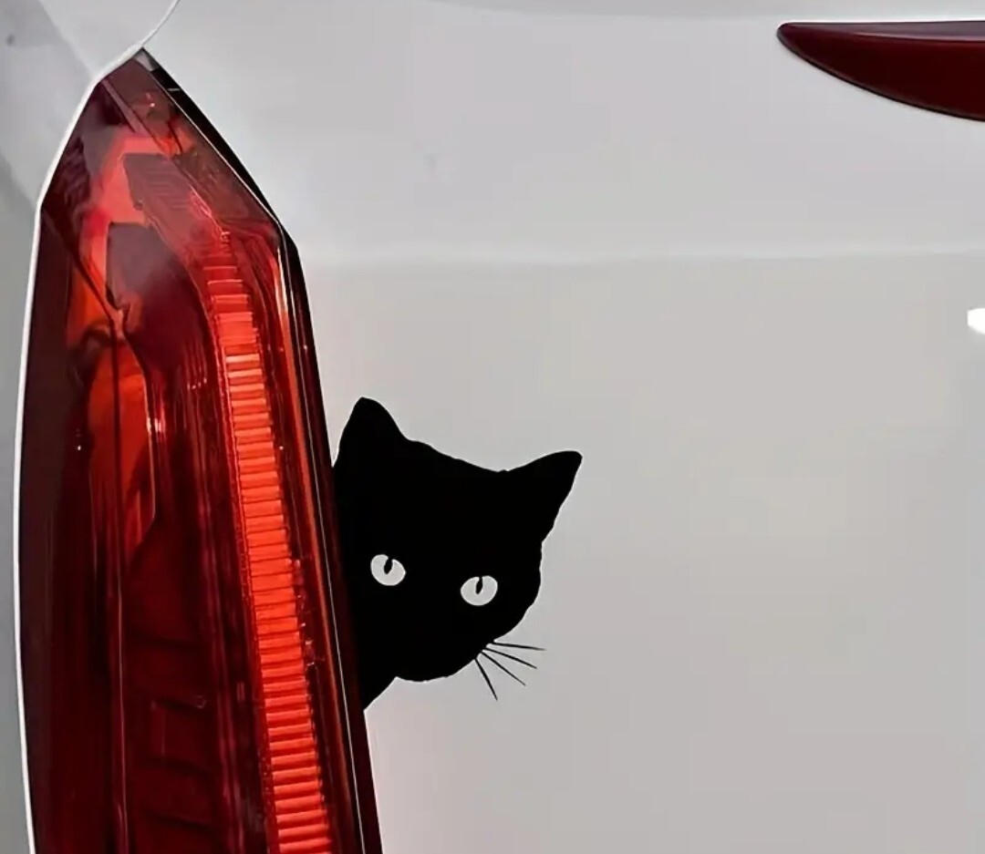 1013【新品未使用】カーステッカー 覗き猫 防水ステッカードアステッカー デカール 車 バイク 傷隠し デコレーション