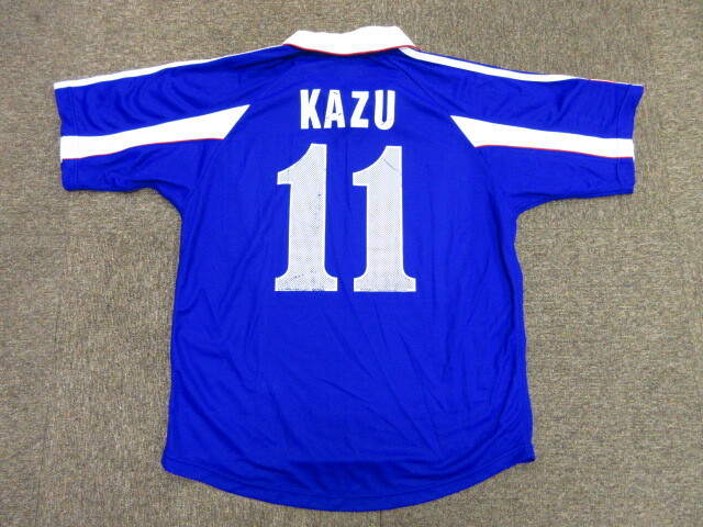 アディダス製　サッカー日本代表　三浦知良　カズ　ユニフォーム　メンズXO XXL 90sヴィンテージ 半袖ゲームシャツ サッカーシャツ　09031