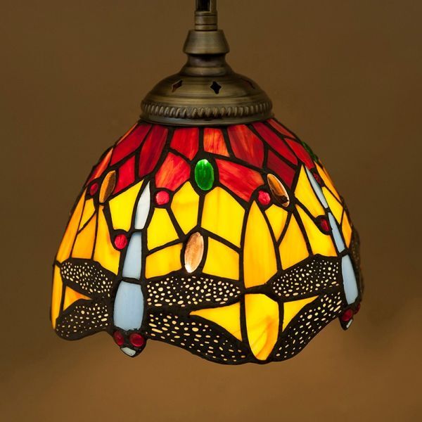 ティファニー ペンダントランプ トンボ 1灯 吊型 ランプ LED付属 照明 ランプ 卓上照明 おしゃれ かわいい プレゼント