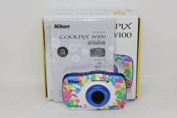 Nikon デジタルカメラ COOLPIX W100 防水 W100MR クールピクス マリン #0093-1194