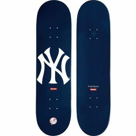 送料無料 Supreme New York Yankees Skateboard Deck Navy シュプリーム ニューヨーク ヤンキース スケートボード スケボー デッキ 15ss 