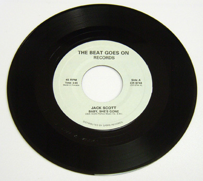 45rpm/ BABY,SHE'S GONE - JACK SCOTT - TWO TIMIN' WOMAN / 50s,ロカビリー,FIFTIES,THE BEAT GOES ON RECORDS