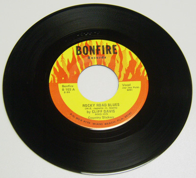 45rpm/ ROCKY ROAD BLUES - CLIFF DAVIS - GIVE ME ONE MORE CHANCE / 50s,ロカビリー,FIFTIES,BONFIRE RECORDS