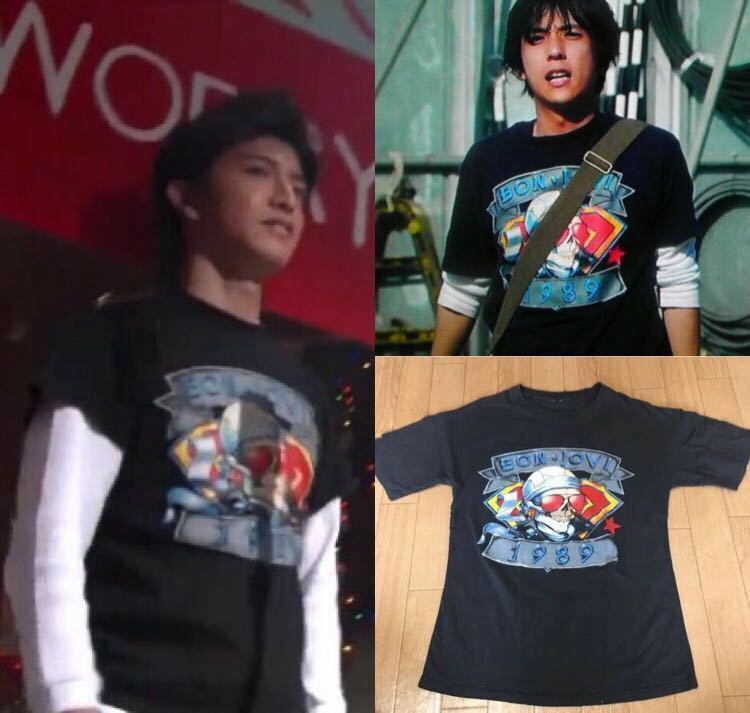 【即決】キムタク着 1989年 BON JOVI Ｔシャツ プライド 二宮着