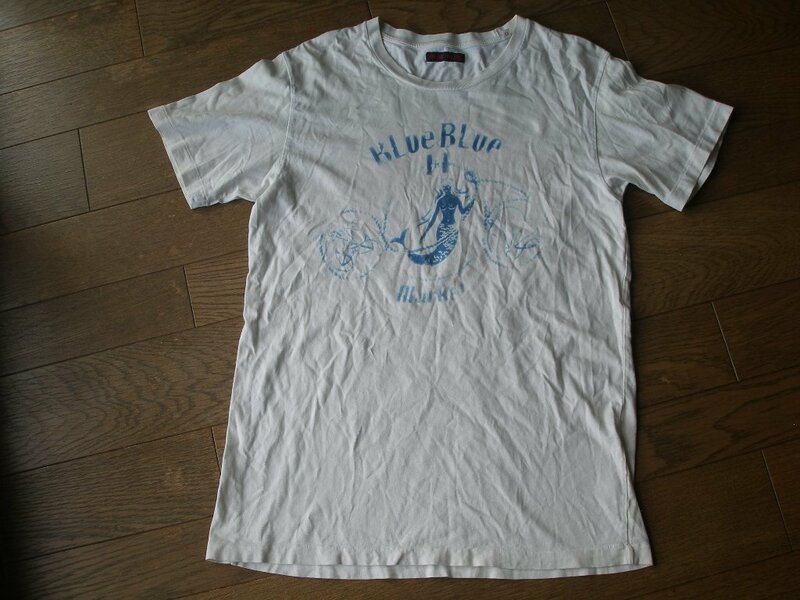 BLUE/BLUE　日本製　コットン Tシャツ　M　