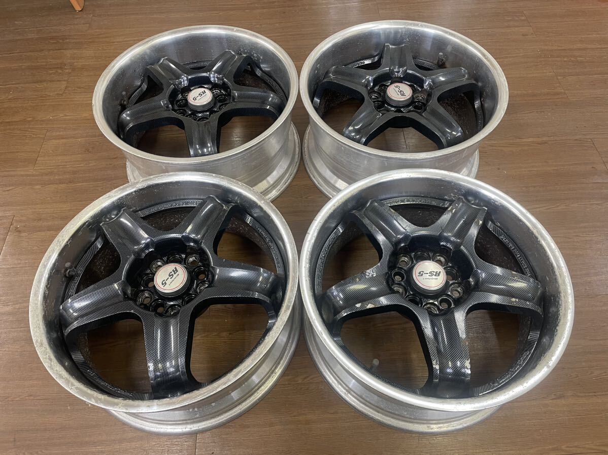 深リムウェッズ　スポーツ RS-5 17インチ　7Jx17 +34 8J/+35 PCD 100 114.3 5穴　マルチ　4本　前後セット