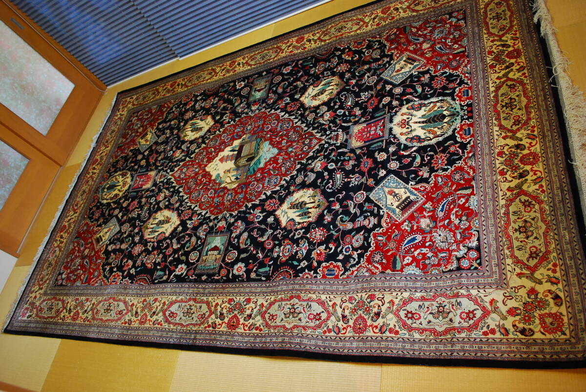  T18◇美品◇ペルシャ絨毯◇198×300◇長方形 大判サイズ◇カーペット ラグ マット◇直接の引き取り歓迎◇
