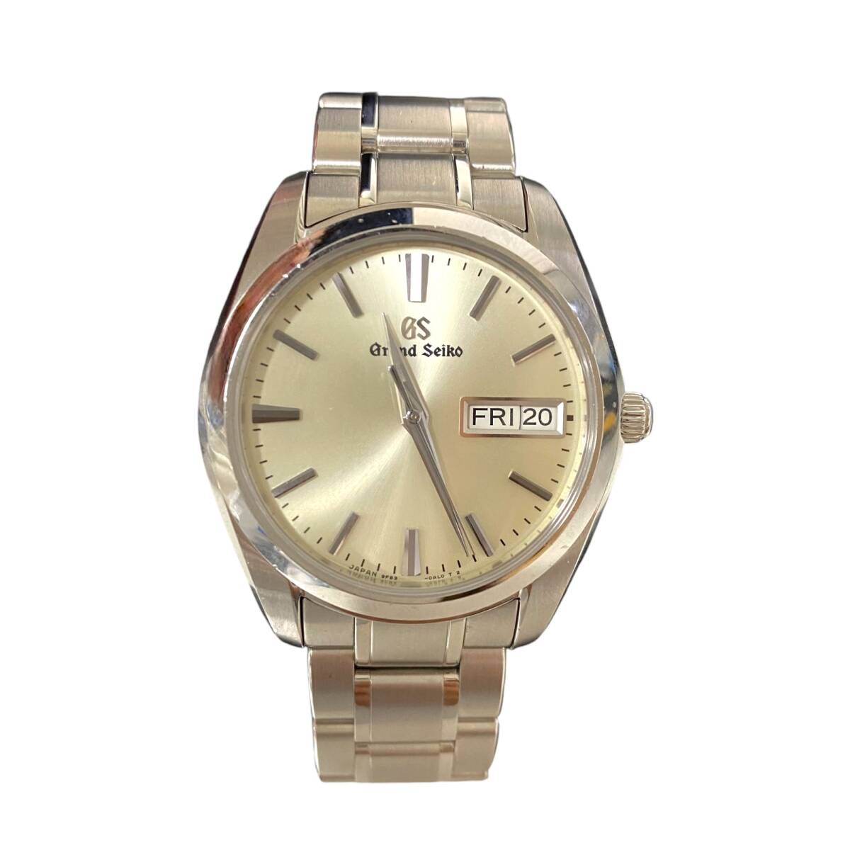 【中古品】セイコー SEIKO 9F83-0AH0 シルバー グランドセイコー デイデイト クォーツ メンズ 動作品 箱有 A73066RE