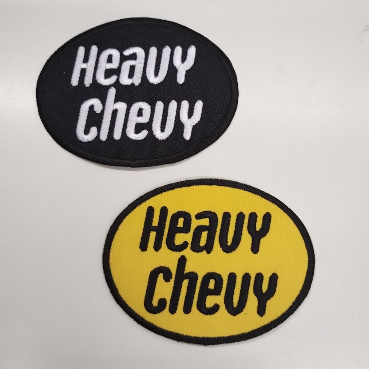 ◎ H e a v y c h e v y と記されたワッペン 2枚セット s069