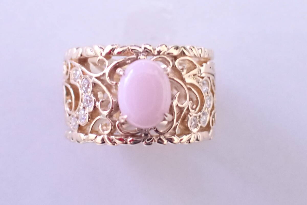 コンクパール　指輪　1.809ct　脇石ダイヤ0.5ct　12号