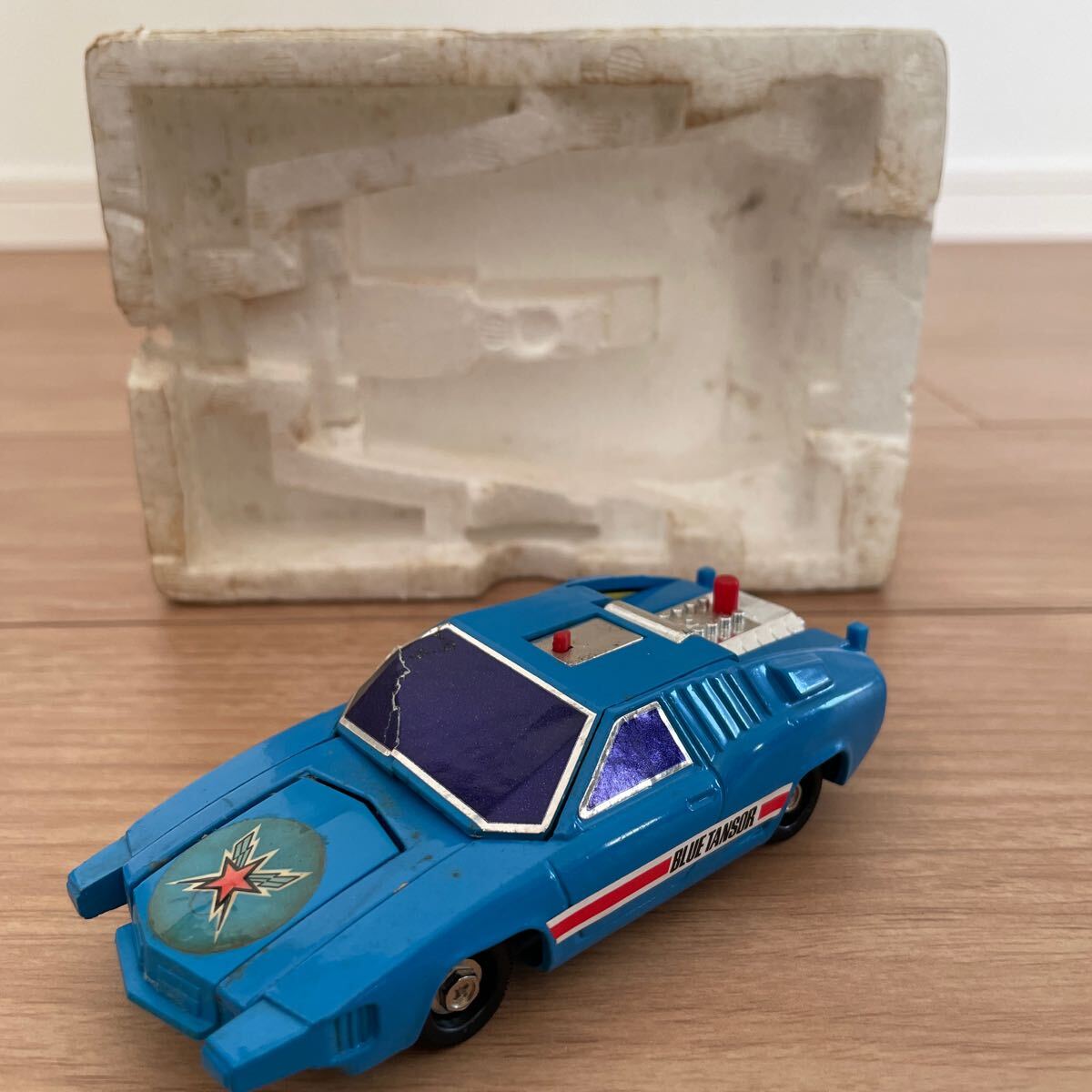 昭和レトロ 当時物 TOMY トミー 超合金 ミニカー BLU 化学冒険隊タンサー5 スカイタンサー