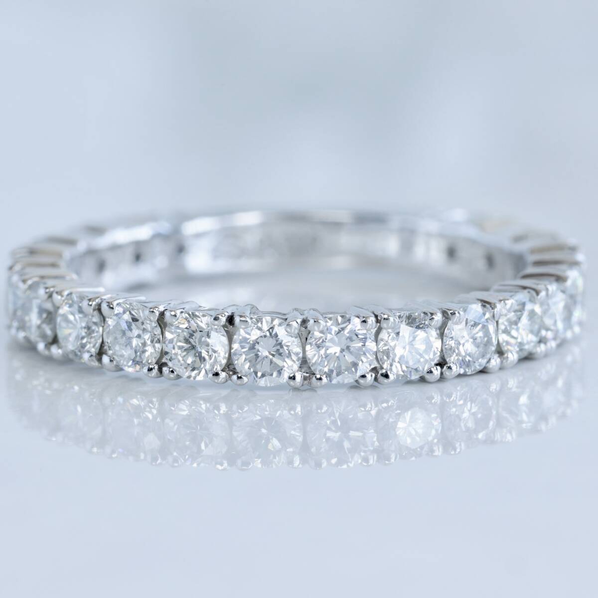 Pt900 ダイヤモンド 1.08ct リング 11号 プラチナ エタニティ フルエタニティ