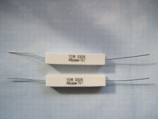棚上2　Micron　セメント抵抗　33Ω±10％　10W　未使用品ですが長期保存品　２個セット