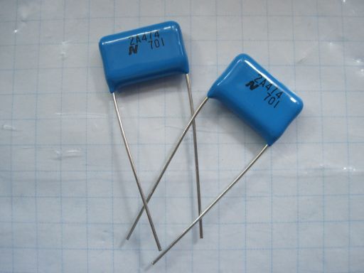 B0009　日通工　Nitsuko　フィルムコンデンサ　MDD？　0.47μF　100V　未使用品ですが長期保存品　2個セット