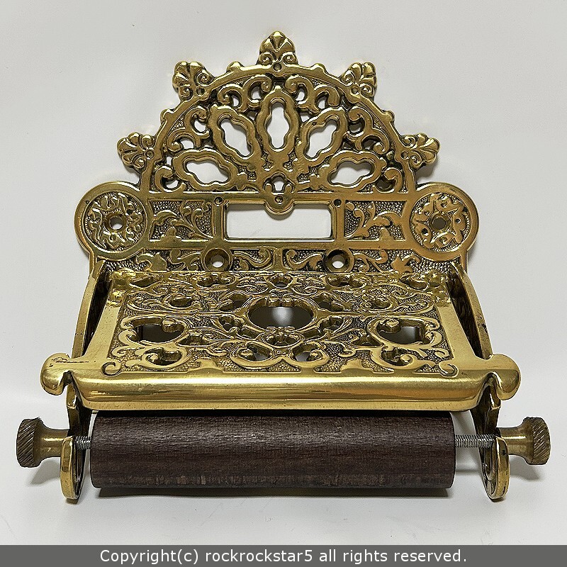 ペーパーホルダー 真鍮 バラ 金色 ゴールド イタリア製 ロイヤルアーデン 84421 新品