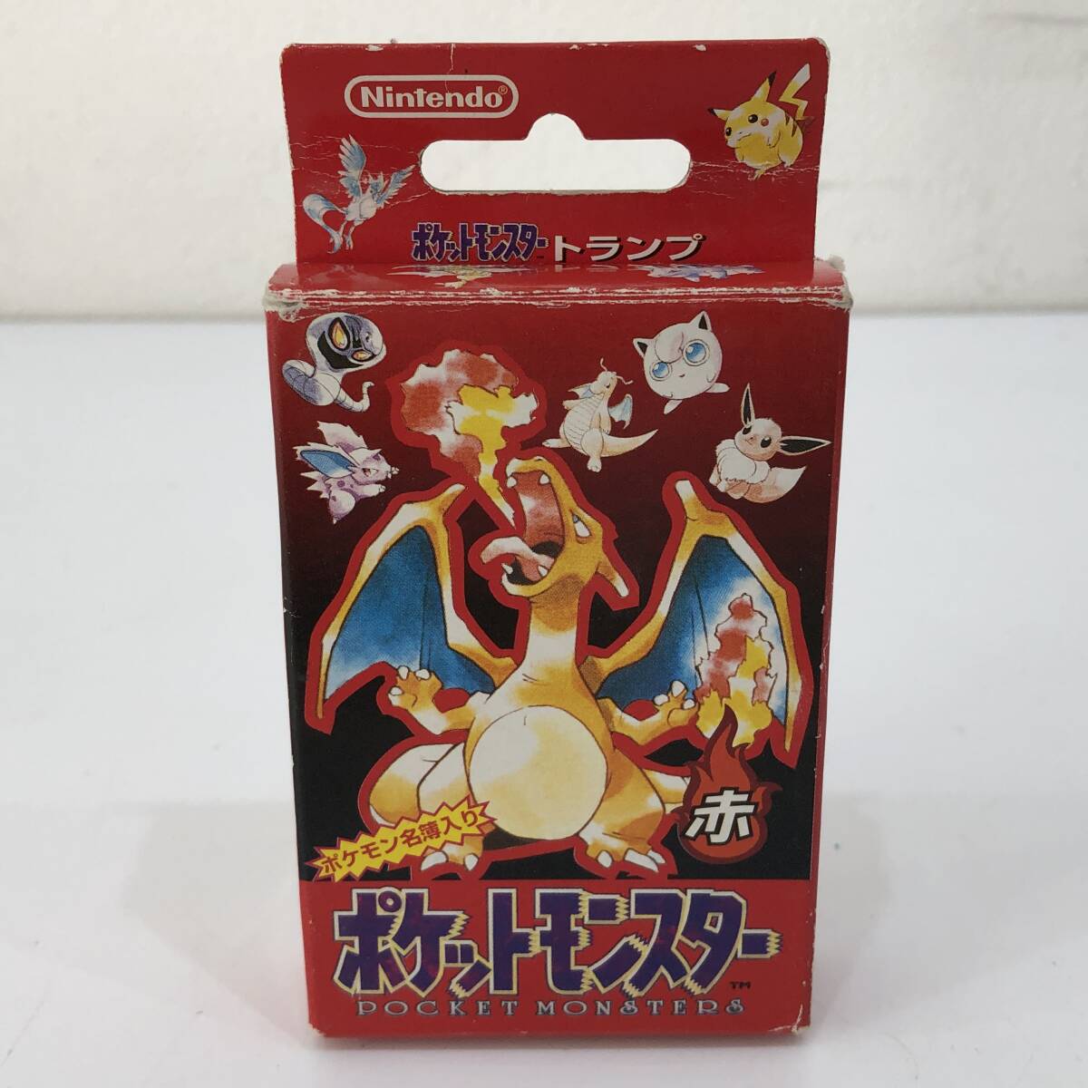 ●希少 任天堂 ポケットモンスター 赤 トランプ NINTENDO レア ポケモン名簿入り 当時物 初期 リザードン ポケモン N818