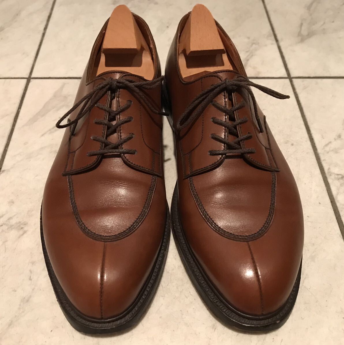 「J.M.WESTON J.M.ウエストン ハーフハント 598」 ブラウン希少廃盤純正シューツリー・純正シューバック付き フランス・メイド ロジェ