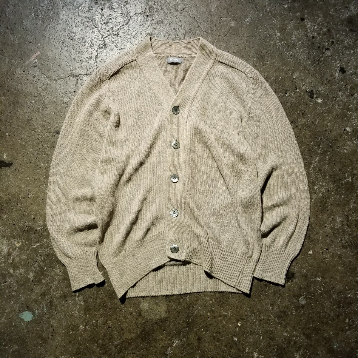 HOMME COMME des GARCONS 1980s リネンカーディガン 80s デカオム コムデギャルソンオム