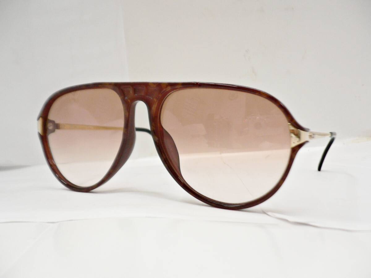 未使用 Christian Dior ディオール　ティアドロップタイプ　オプチル製　メタルテンプル　ブラウンデミ　ビンテージ　デッドストック