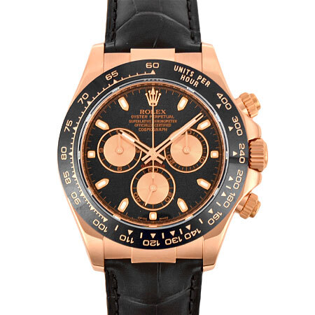 ロレックス ROLEX 116515LN コスモグラフ デイトナ ランダムシリアル 腕時計 自動巻 ブラック&ピンク文字盤 エバーローズゴールド メンズ