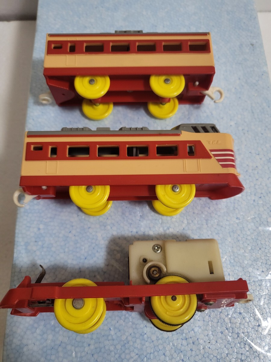 昭和プラレール トミー TOMY 当時物 485系 L特急 あさま旧動力 三両 プラレール 日本製 