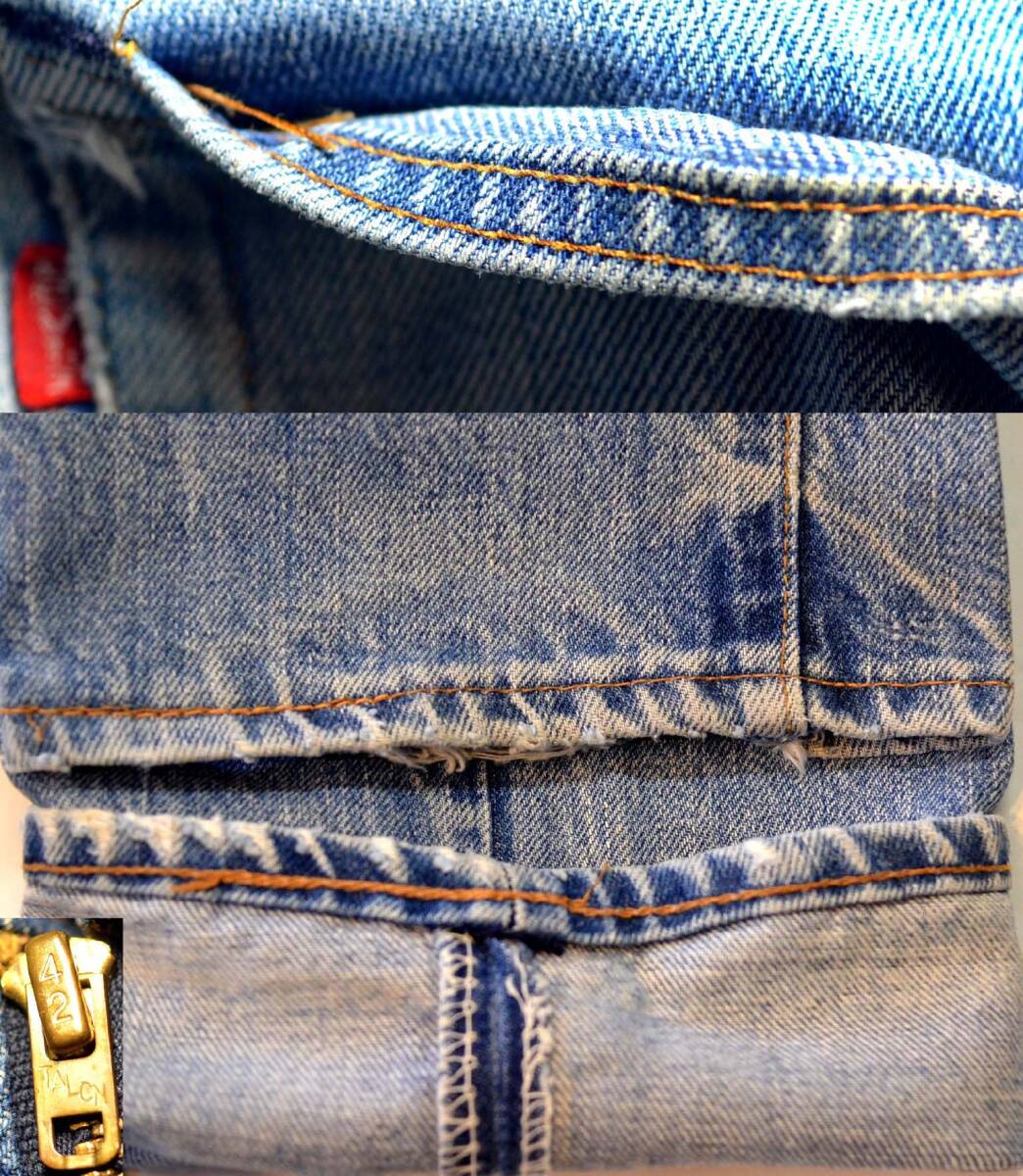 D99/LEVIS505 66前期 ヴィンテージ☆色落ち抜群 ヒゲ 16刻印！
