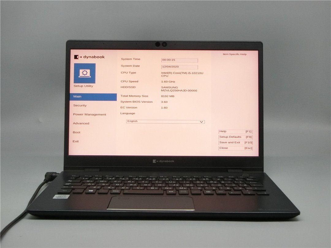 TOSHIBA　G83/FR　Core10世代i5　メモリ8GB　BIOSまで表示　詳細不明　　ジャンク扱い 　送料無料