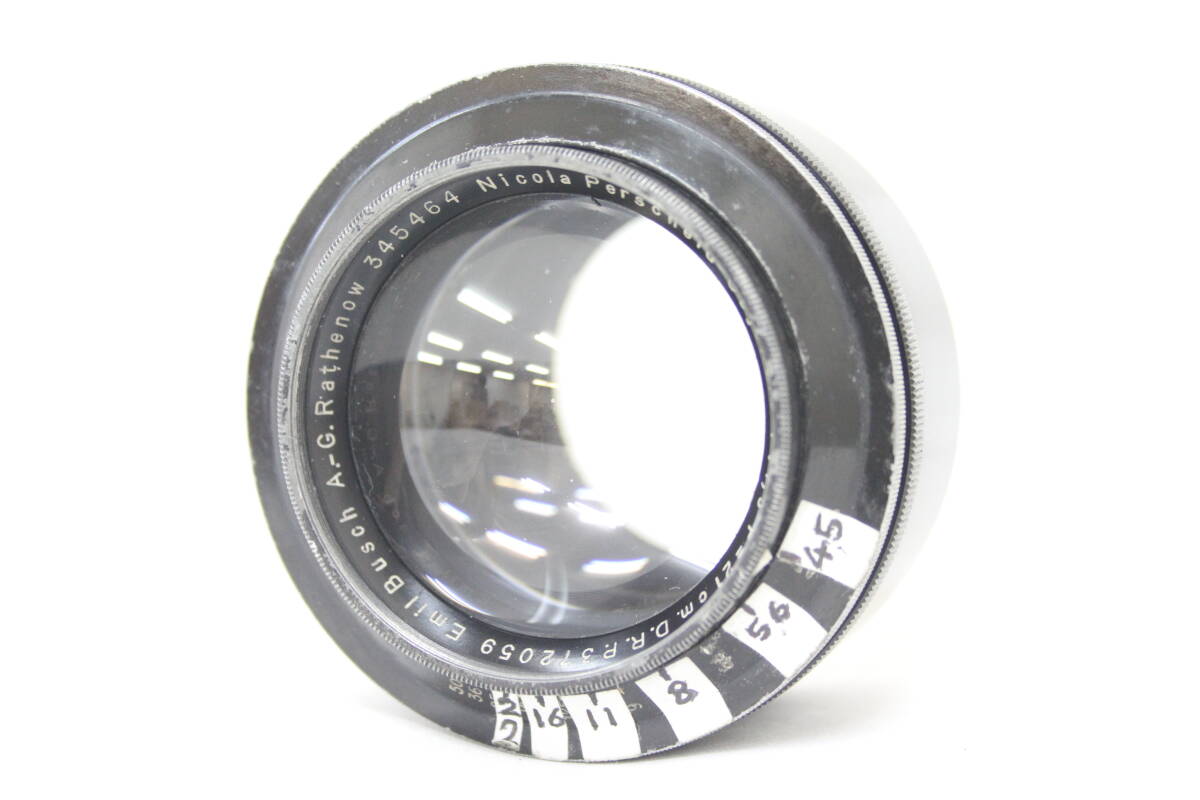 【返品保証】 【希少】 Nicola Perscheid-Objektiv 21cm F4.5 D.R.P Emil Busch A-G Rathenow レンズ v8293