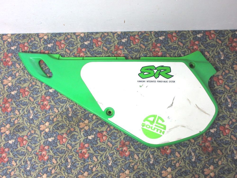 カワサキ 純正 左 サイド カバー カウル 36001-1452 KDX250SR DX250F ライムグリーン 緑