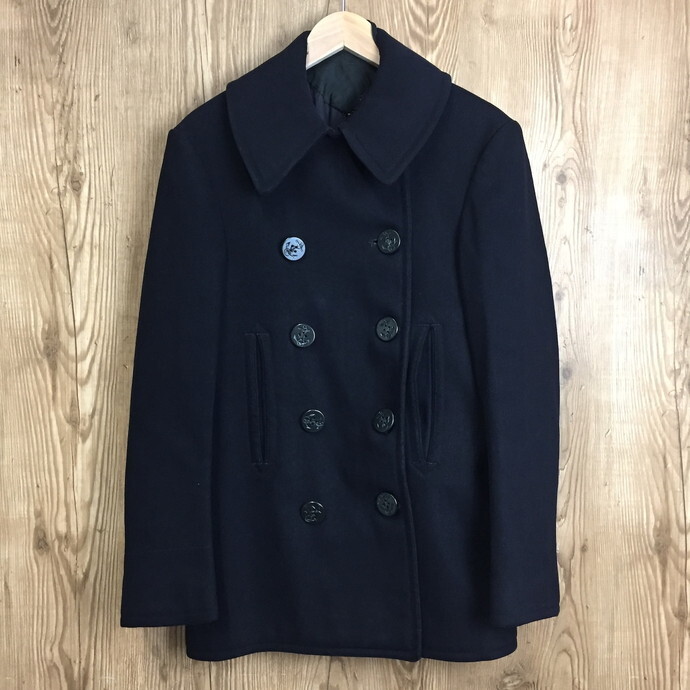 40s U.S.NAVY 10ボタン Pコート ピーコート メンズ サイズ S位 40年代 ヴィンテージ ミリタリー 古着 s24100914