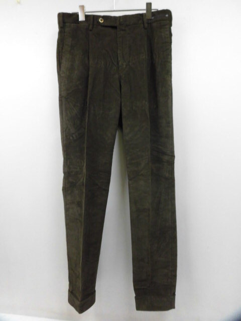新品 PT01 × BEAMS ピーティーゼロウーノ ビームス CO GT11Z00CL1 BX コーデュロイ タックパンツ STRETCH ストレッチ ブラウン 茶 48