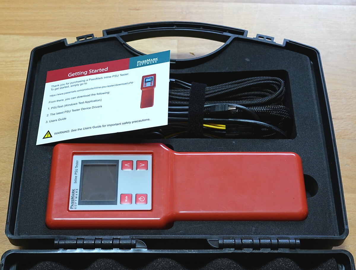 PassMark Inline PSU Tester PC電源ユニット テスター USB接続 ロギング対応